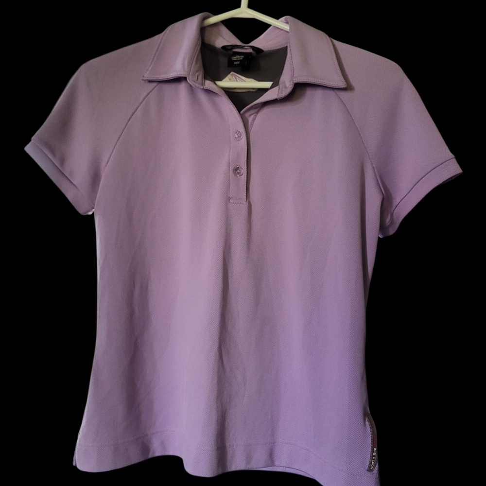 Purple Fitted Short Sleeve Polo Shirt